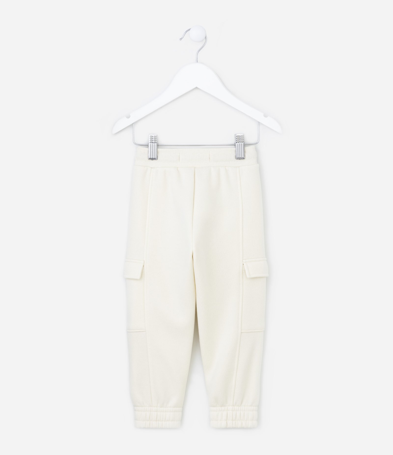 Calça Jogger Infantil em Moletom Quentinho - Tam 1 A 5 Anos Off White 2