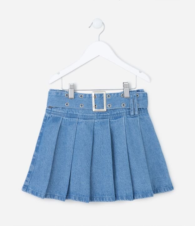 Saia rodada fashion jeans infantil