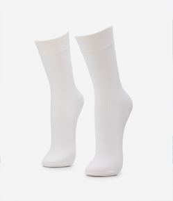 Meia Cano Médio em Viscose Texturizada