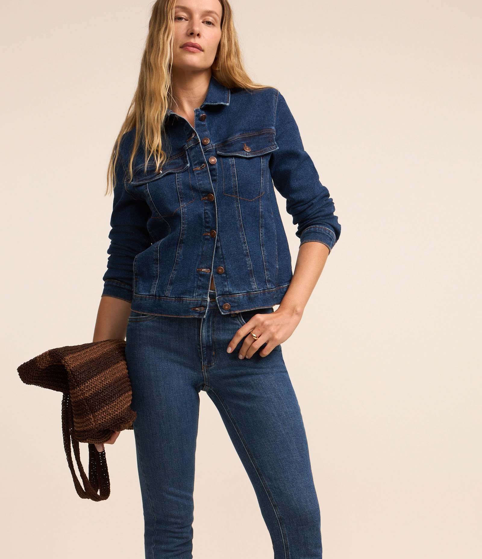 Calça Slim em Jeans com Fendinha na Barra Azul 3