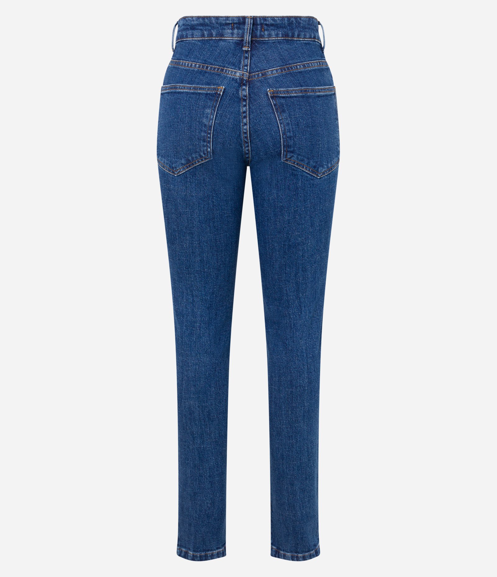 Calça Slim em Jeans com Fendinha na Barra Azul 6
