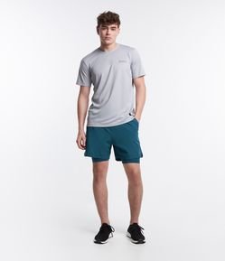 Bermuda Esportiva Corrida com Short de Compressão