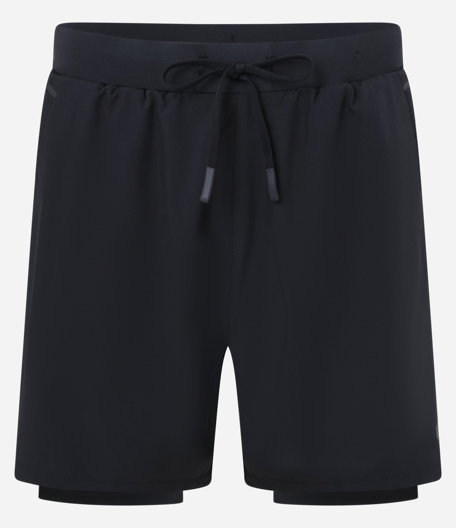 Bermuda Esportiva com Short de Compressão Preto 8