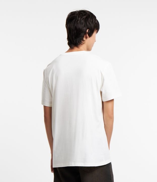 Camiseta Comfort em Algodão com Estampa Anjinhos Branco 3
