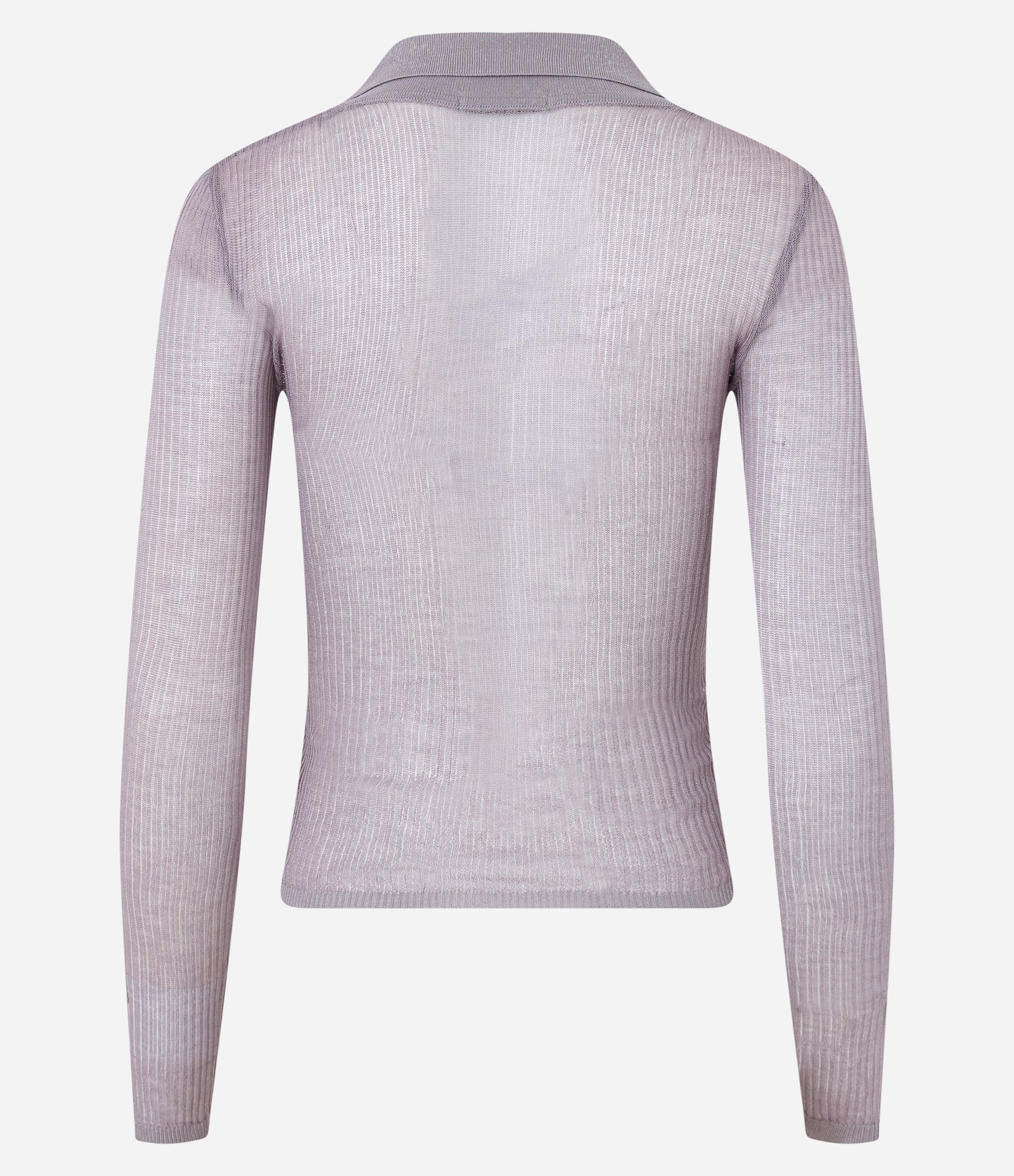 Blusa em Viscose com Gola Polo e Texturas Cinza 3