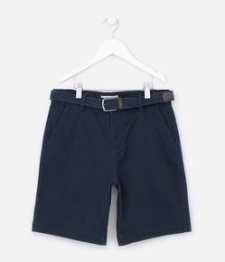 Bermuda Infantil com Cinto Trançado - Tam 05 a 14 Anos