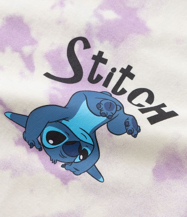 Camiseta Infantil em Meia Malha com Estampa do Stitch - Tam 5 a 14 anos Bege 3