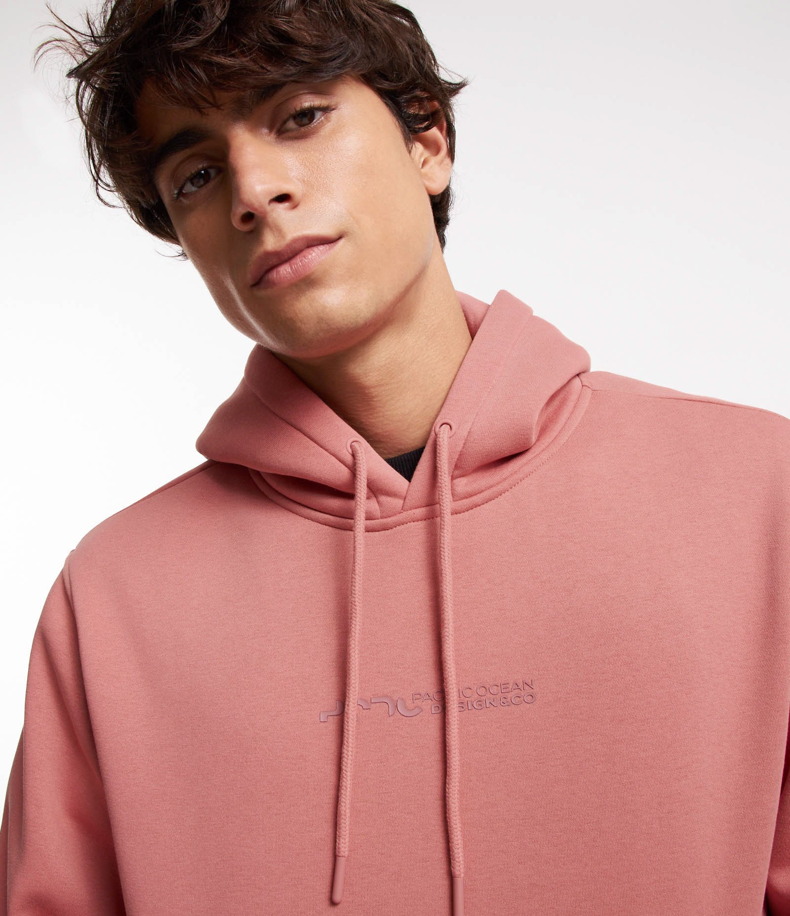 Blusão em Moletom Forro em Fleece e Lettering Pacific Ocean Rosa 5