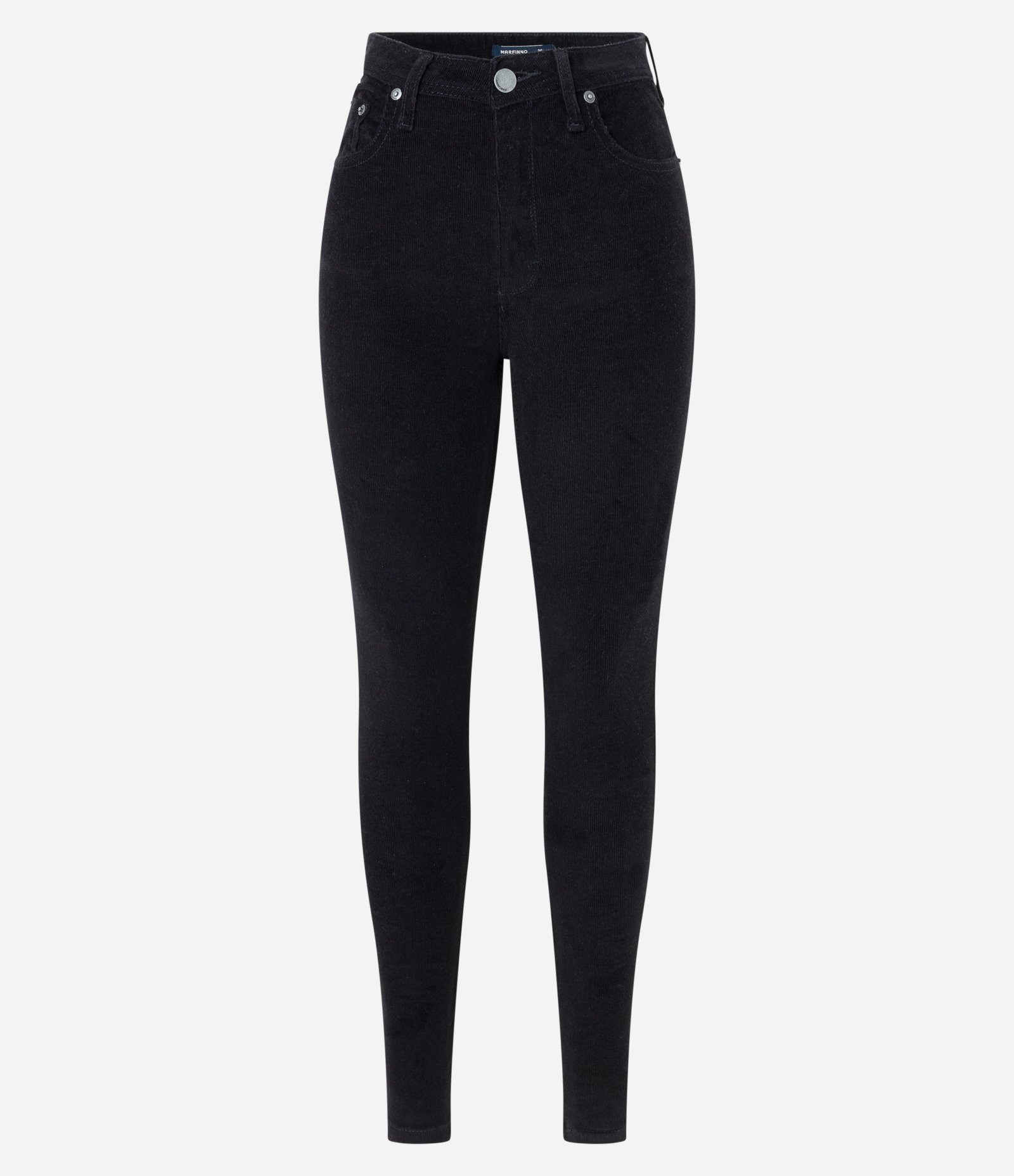 Calça Skinny em Veludo Cotelê Preto 6