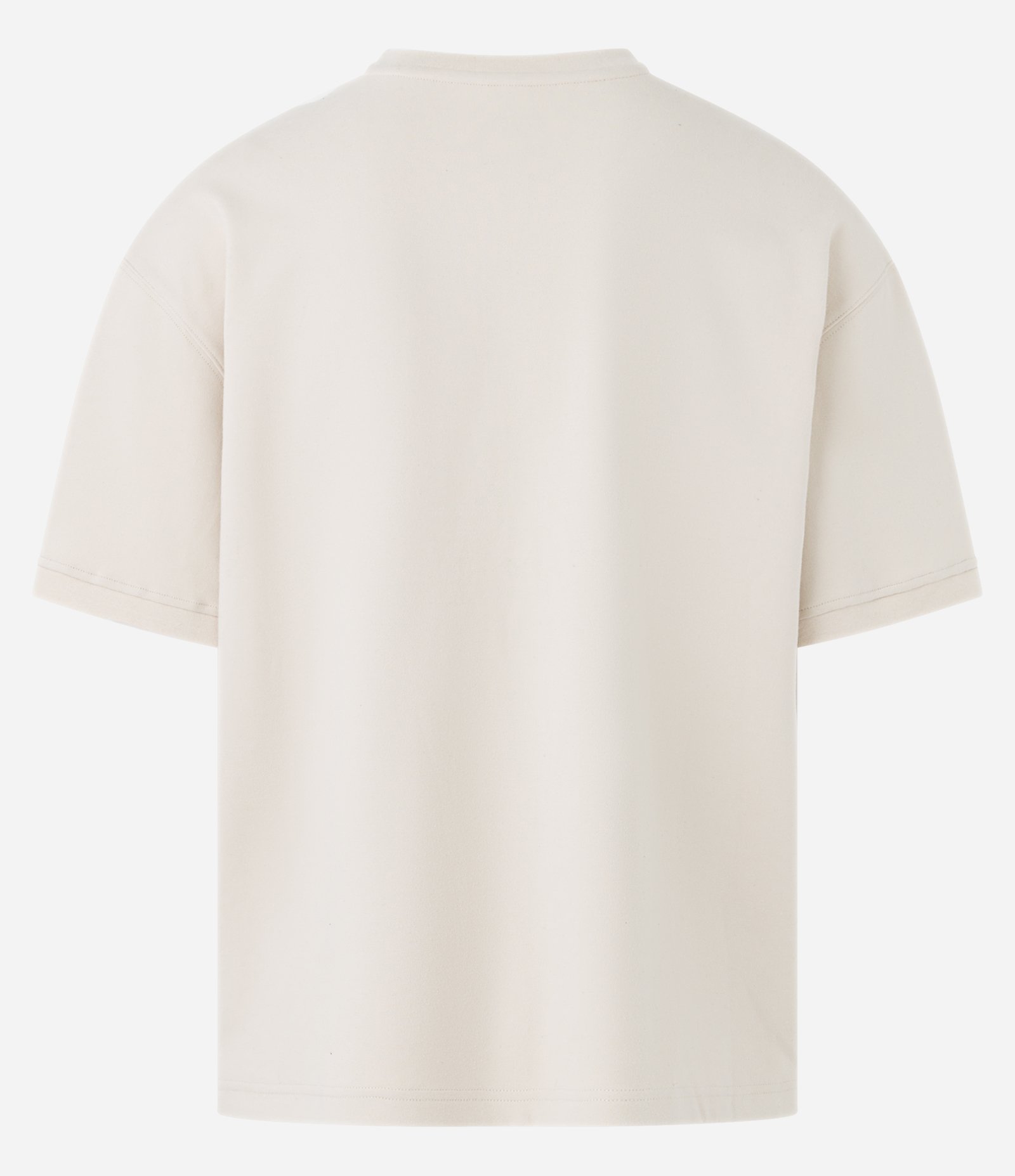 Camiseta Manga Curta em Moletinho Off White 6