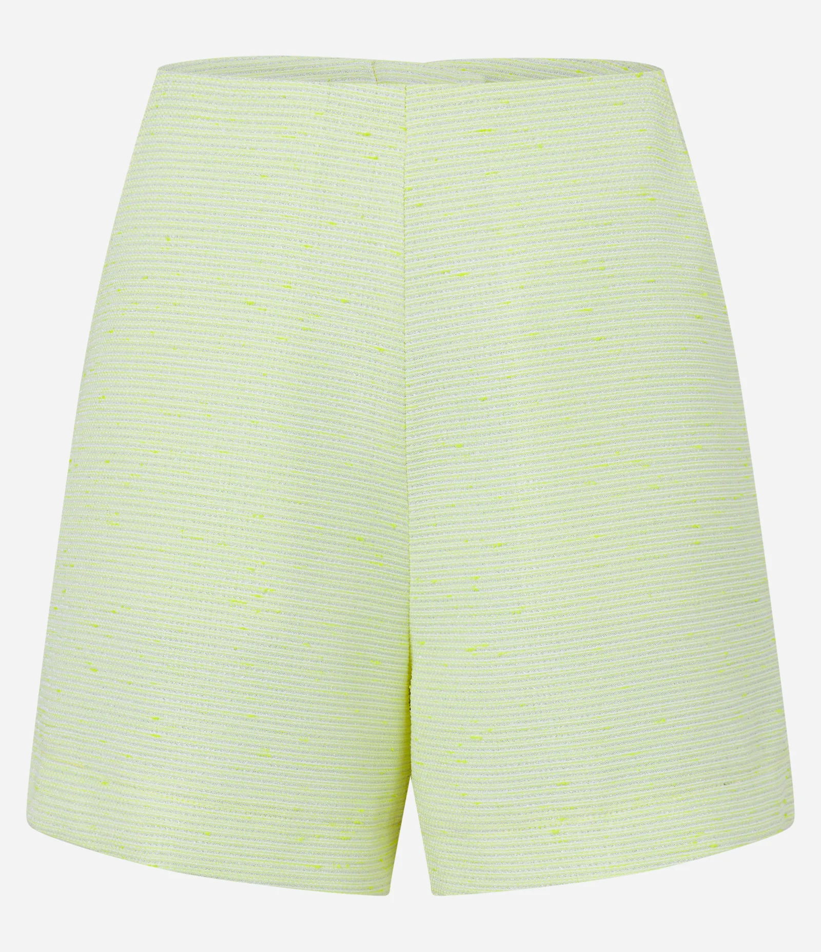 Short em Tweed com Detalhe Fio Metalizado e Padronagem de Listras Verde 5