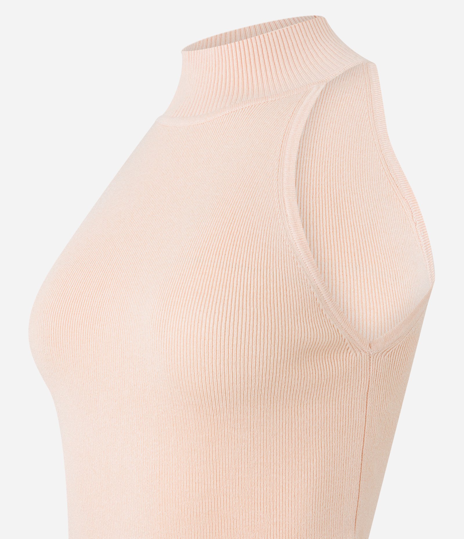 Blusa Básica em Viscose Canelada com Gola Halter Coral Claro 6