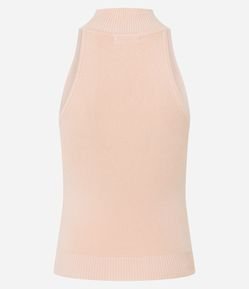 Blusa Básica em Viscose Canelada com Gola Halter
