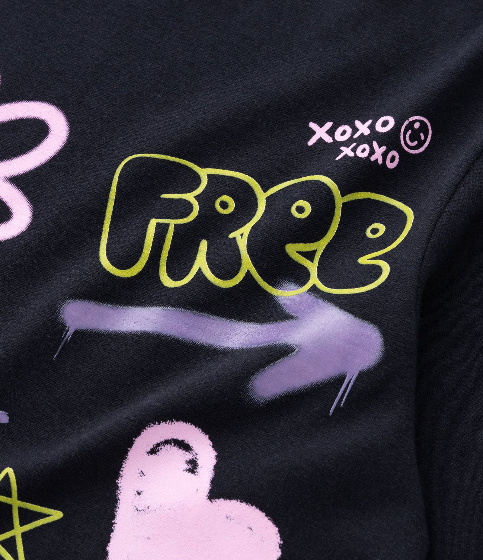 Camiseta Infantil Manga Longa com Estampa de Doodles - Tam 5 a 14 anos Preto 3
