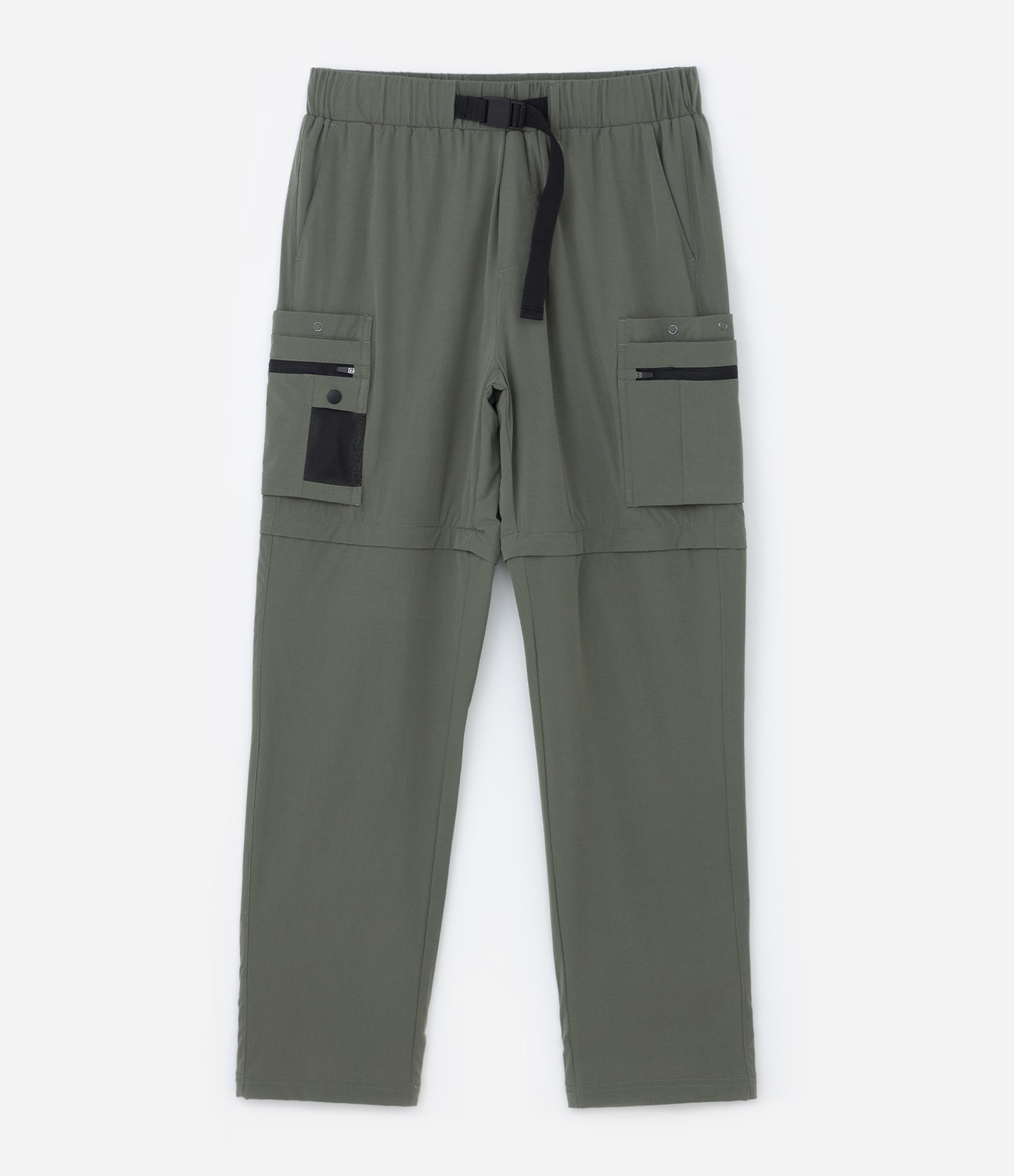 Calça Jogger Vira Bermuda com Cós Diferenciado Cinza 1