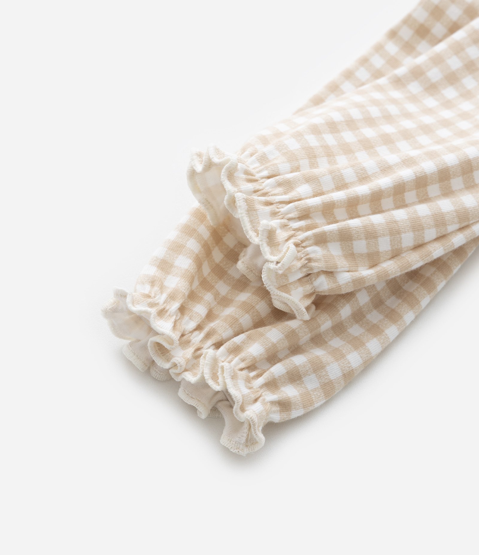 Body Infantil Texturizado com Estampa Xadrez Acompanha Colete - Tam 0 a 18 meses Bege 5