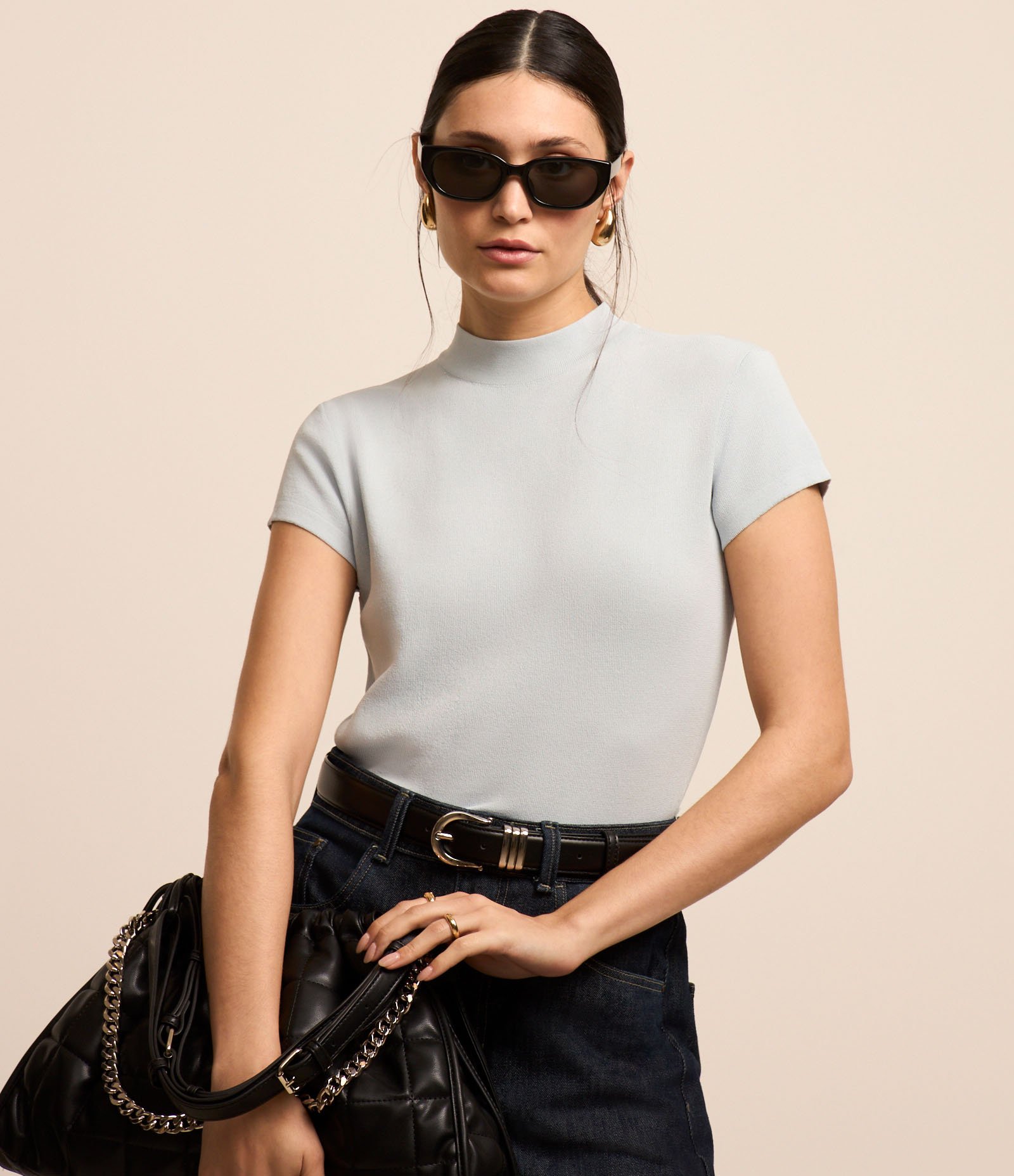 Blusa Canelada em Ribana com Gola Altinha 1