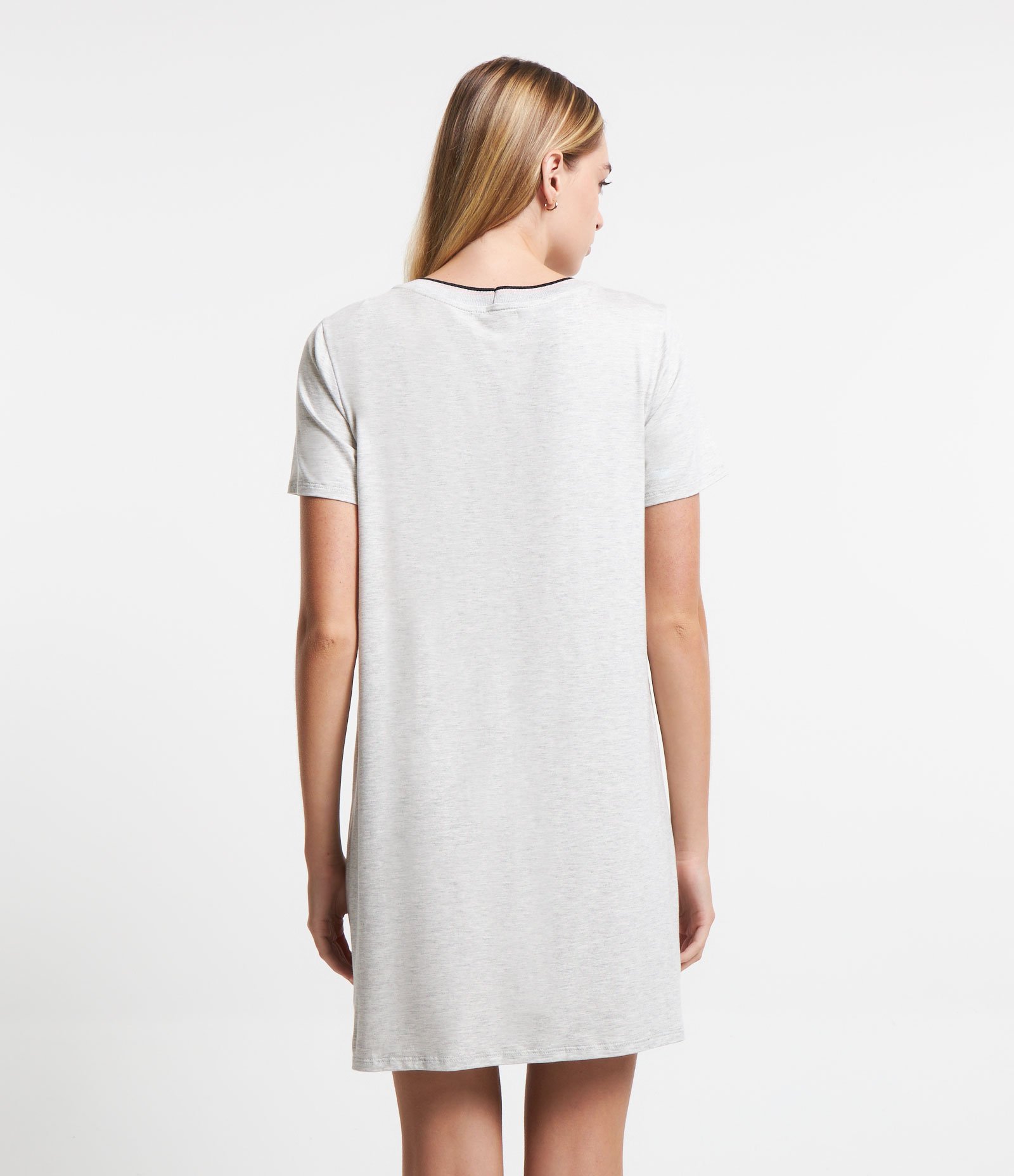 Camisola Curta em Viscose com Estampa Planetinhas Cinza Claro 2