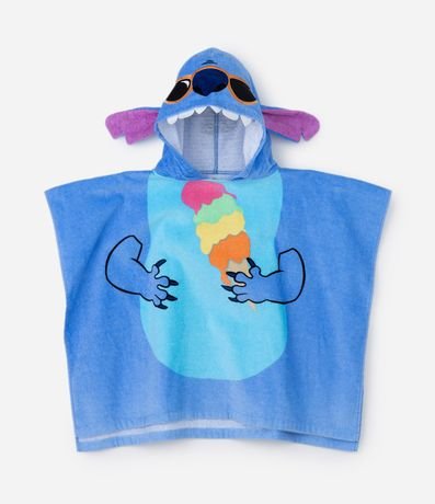 Poncho Infantil Atoalhado com Capuz e Estampa Stitch - Tam Único Menor preço em Poncho Infantil Atoalhado com Capuz e Estampa Stitch - Tam Único