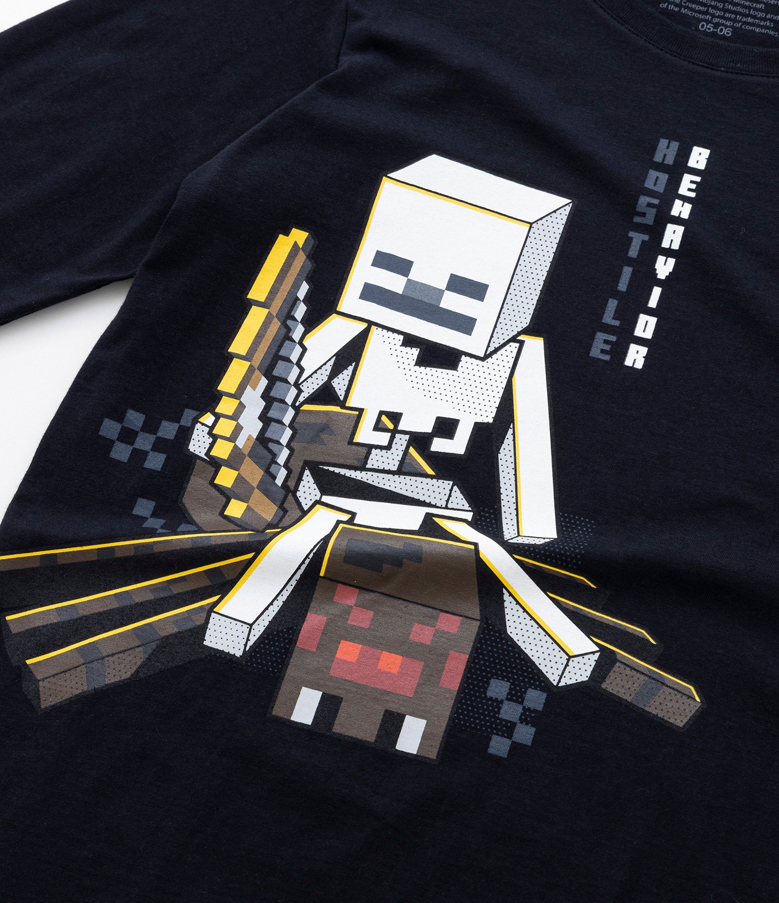 Camiseta Infantil com Estampa do Minecraft que Brilha no Escuro - Tam 5 a 14 anos Preto 3