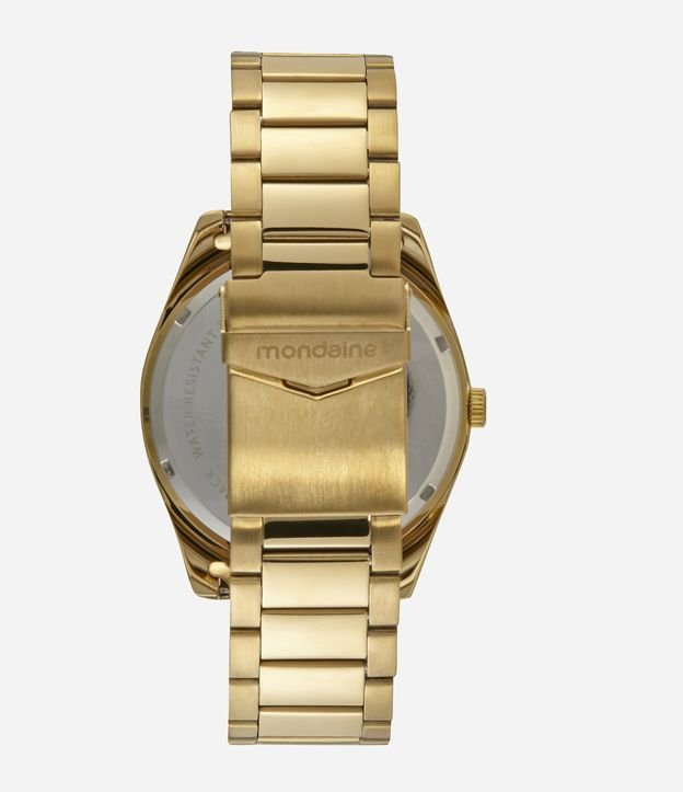 Relógio Masculino Mondaine  Analógico com Caixa de Metal e Pulseira de Aço Dourado 3