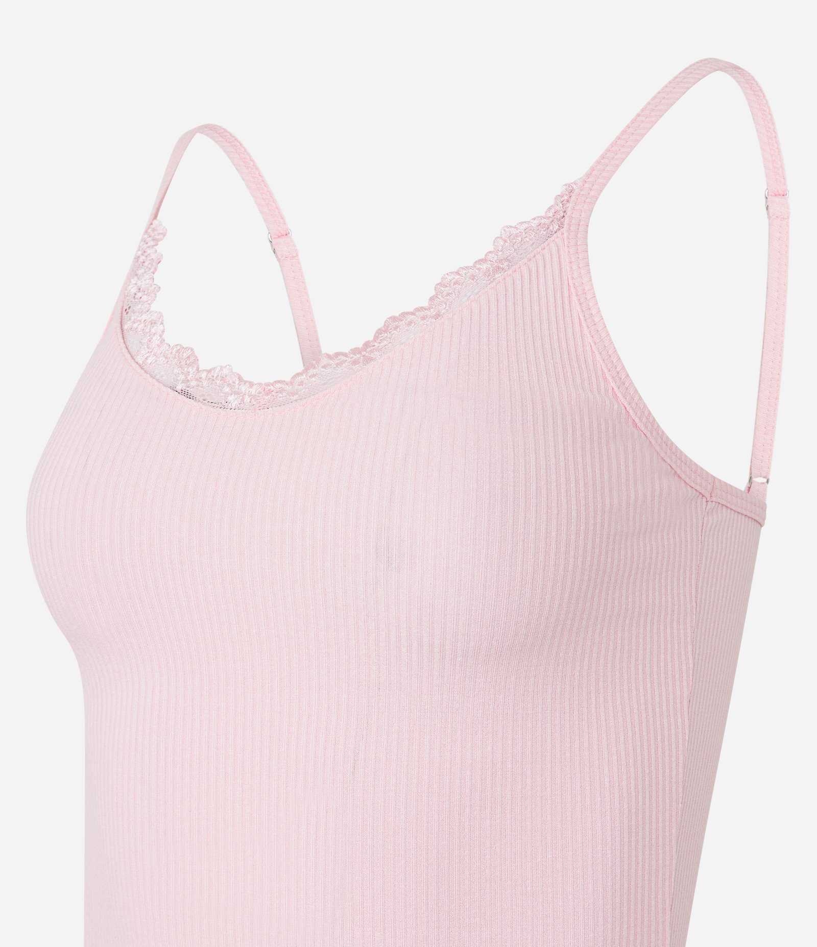 Pijama Short Doll em Ribana com Estampa Poá Rosa/Preto 6
