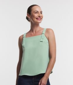 Blusa em Crepe com Alças Detalhadas