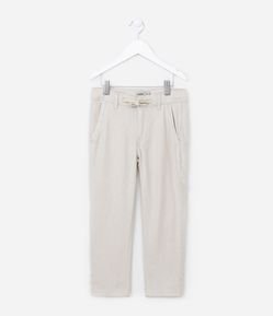 Calça Infantil em Linho com Amarração no Cós - Tam 5 a 14 Anos