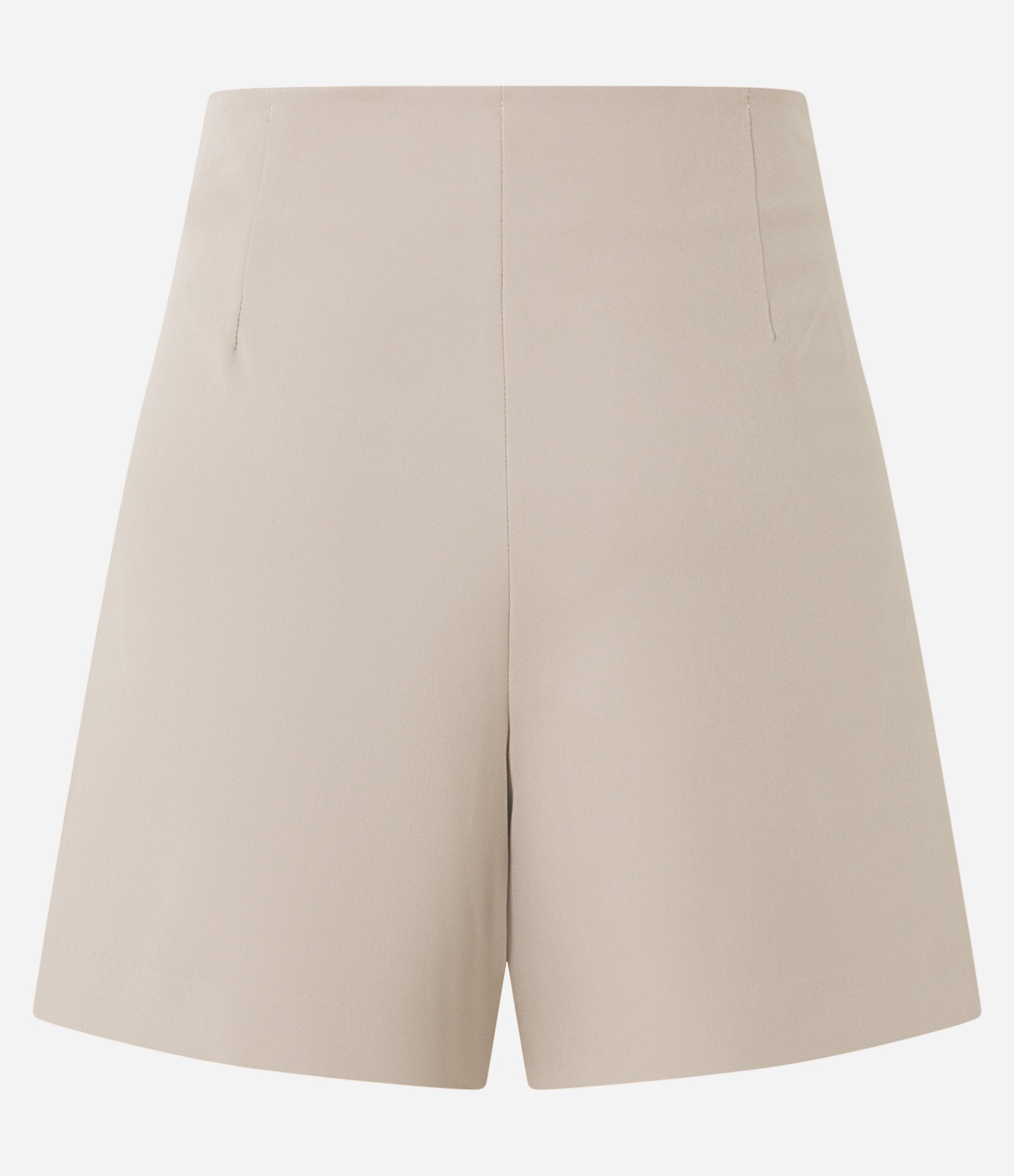 Short Alfaiatado Cintura Alta com Pences e Bolsos Bege Médio 7