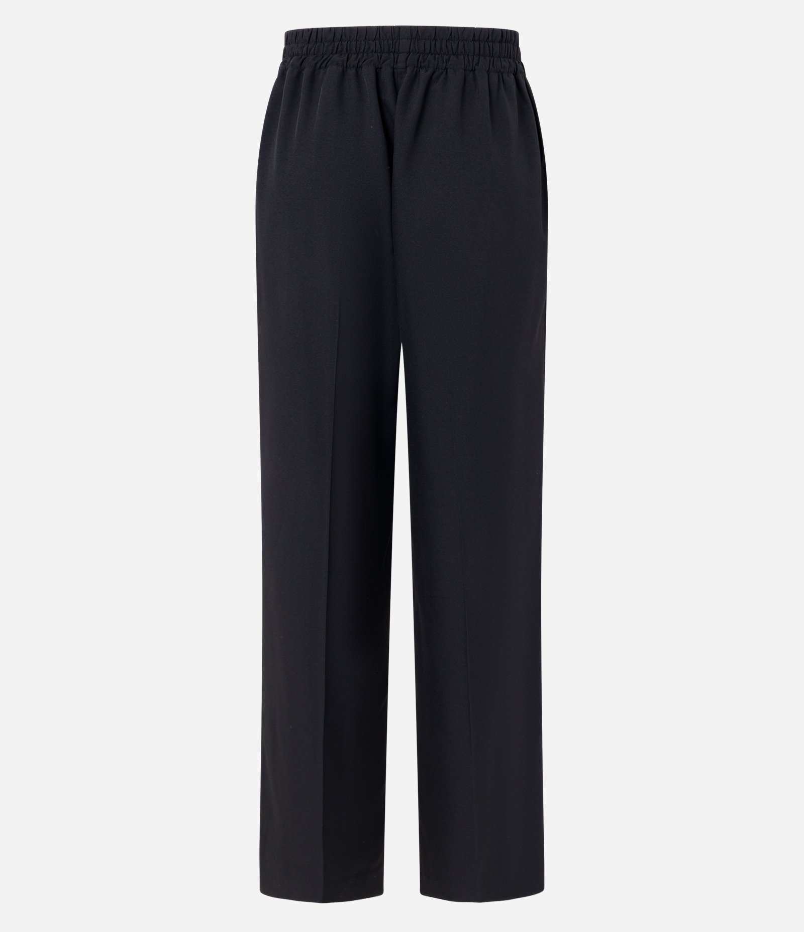 Calça Wide Leg Alfaiatada com Cós Elástico Preto 5