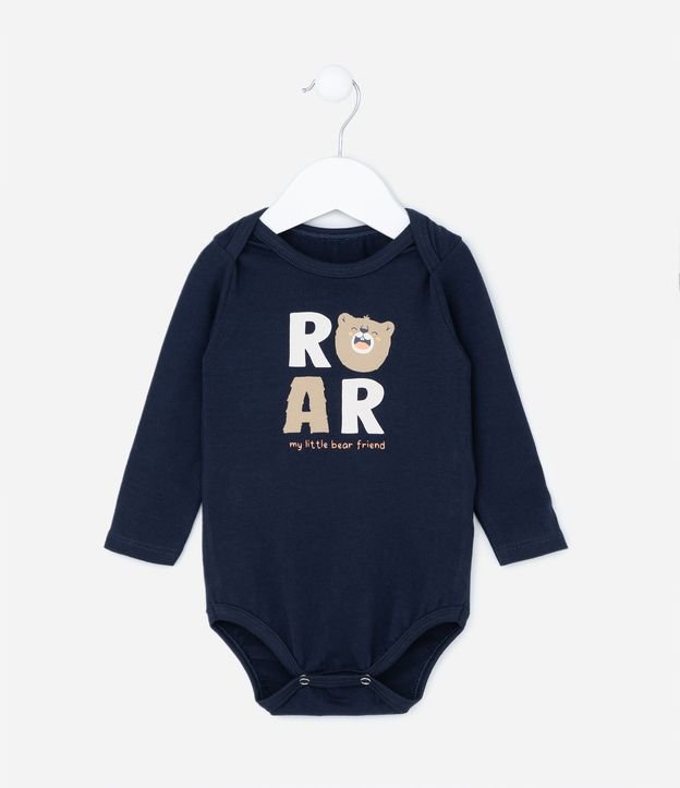 Body Infantil com Lettering Roar - Tam RN a 24 meses