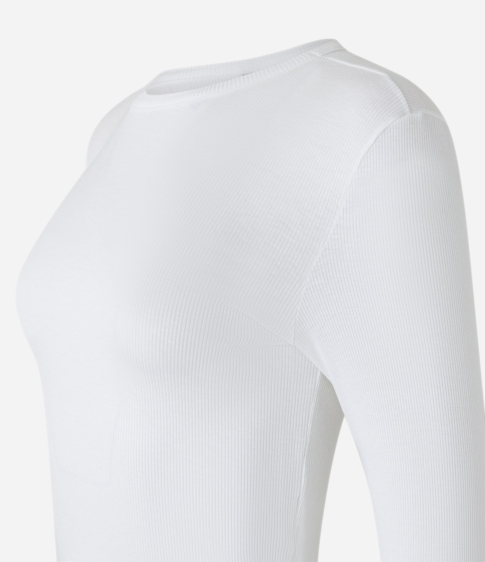 Blusa Manga Longa em Viscose com Frufru nos Punhos e Barra Branco 7