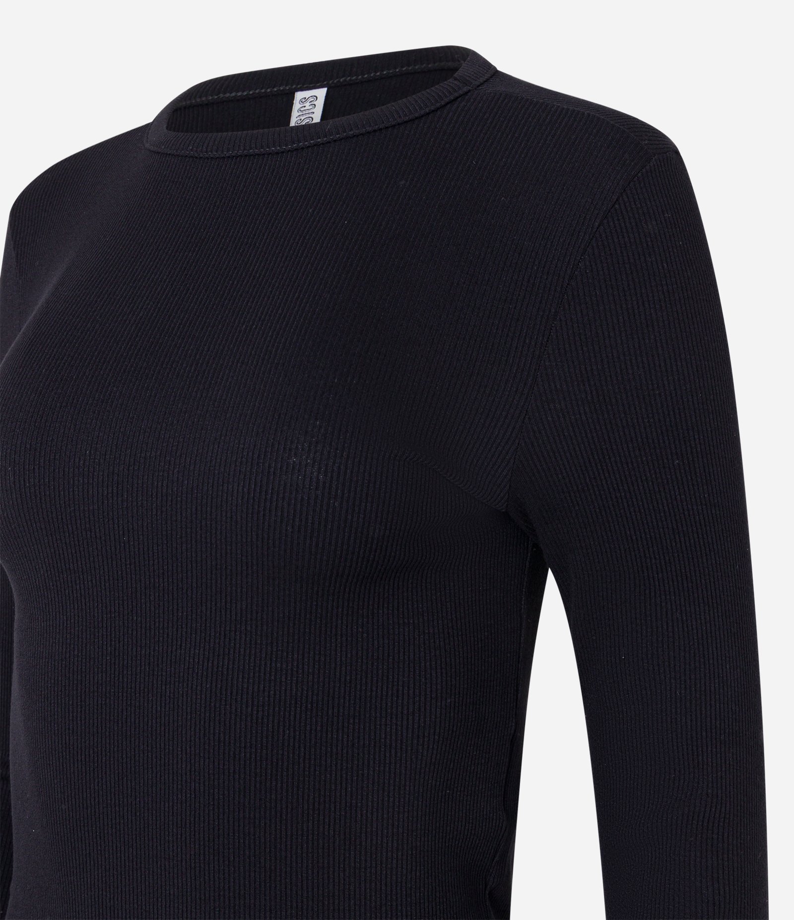 Blusa Manga Longa em Viscose com Frufru nos Punhos e Barra Preto 6