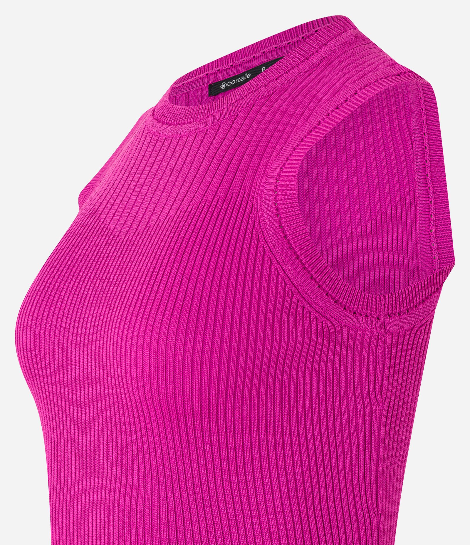 Blusa Sem Manga em Tricô com Ponto Diferenciado 7