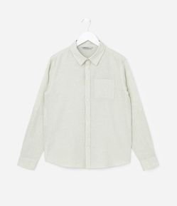 Camisa Infantil com Bolsinho e Estampa Listrada - Tam 5 a 14 anos