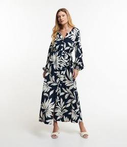 Vestido Chemise Midi em Viscolinho com Amarração na Cintura