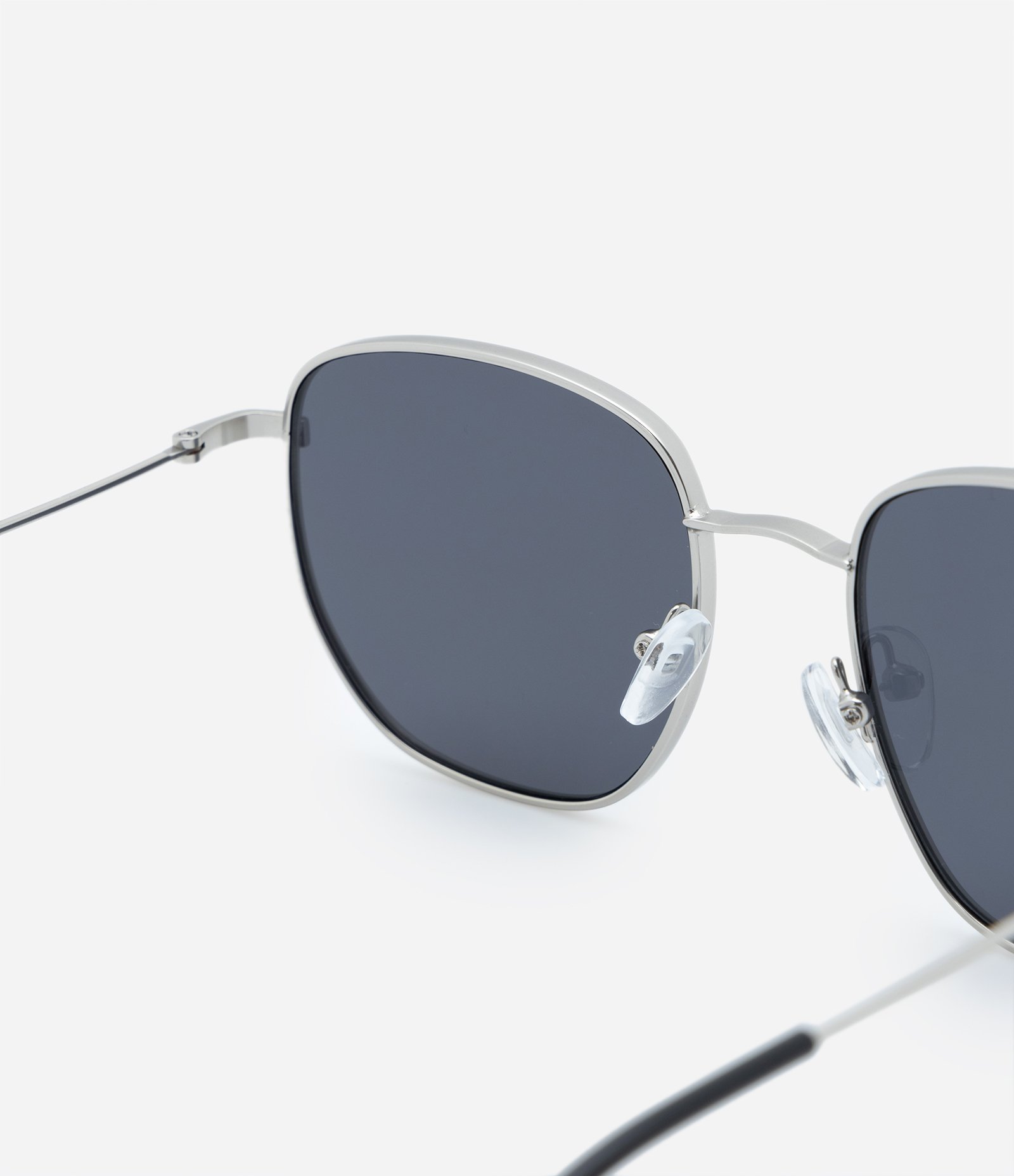 Óculos de Sol Slim Médio Modelo Hexagonal Prata 3