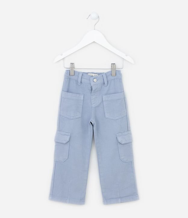 Calça Cargo Infantil em Sarja com Bolsos - Tam 1 a 5 anos