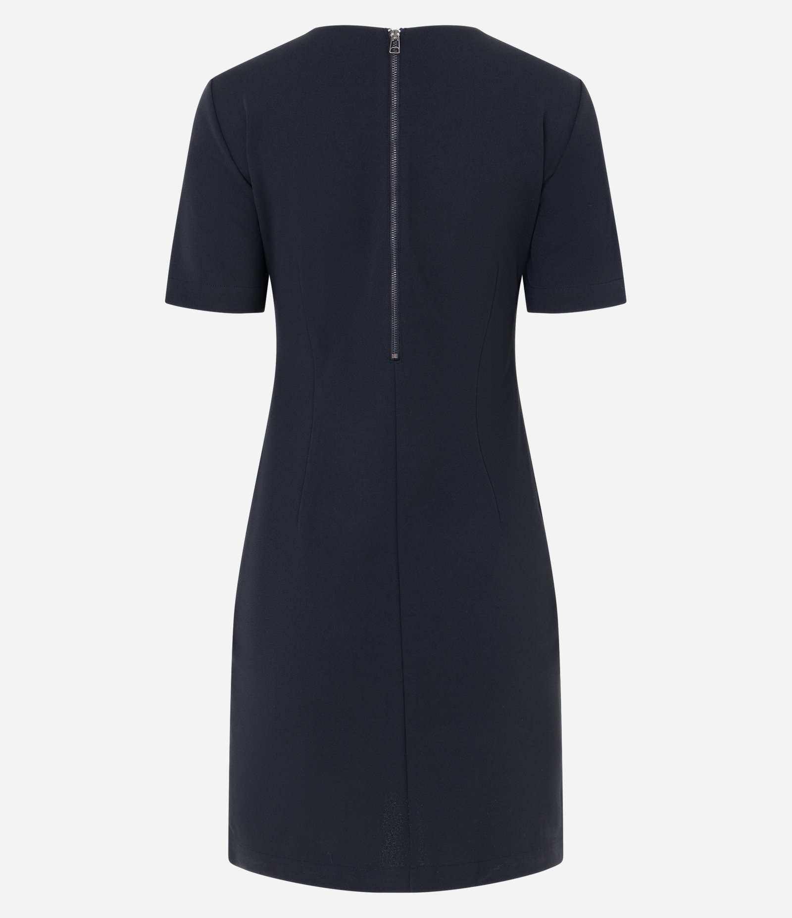 Vestido em Crepe com Zíper nas Costas e Decote V Preto 6