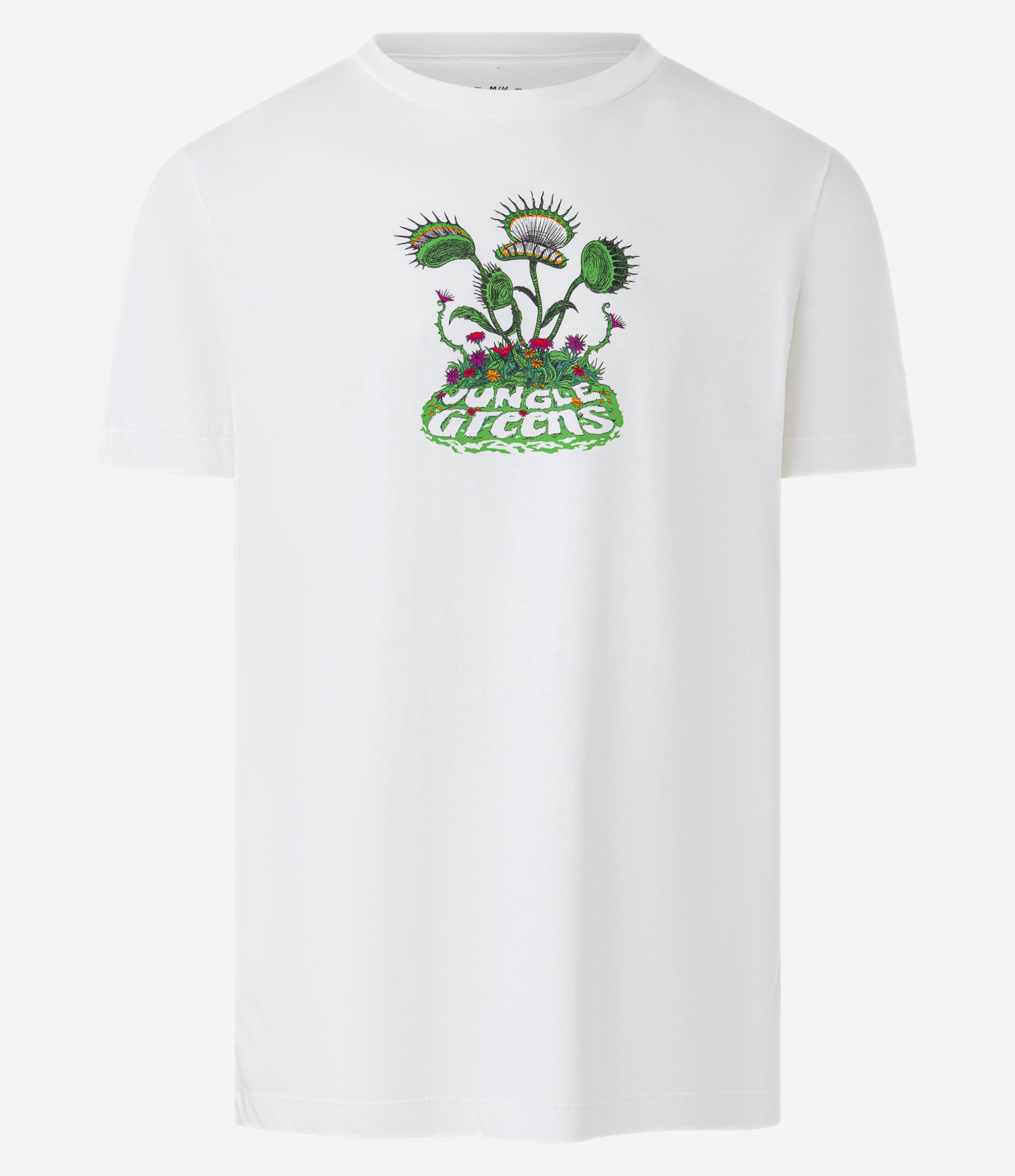 Camiseta Comfort em Algodão com Estampa Jungle Greens Branco 5