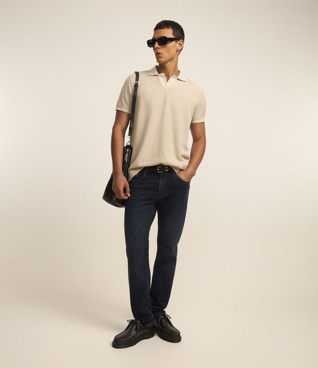 Calça Básica em Jeans com Bolsos