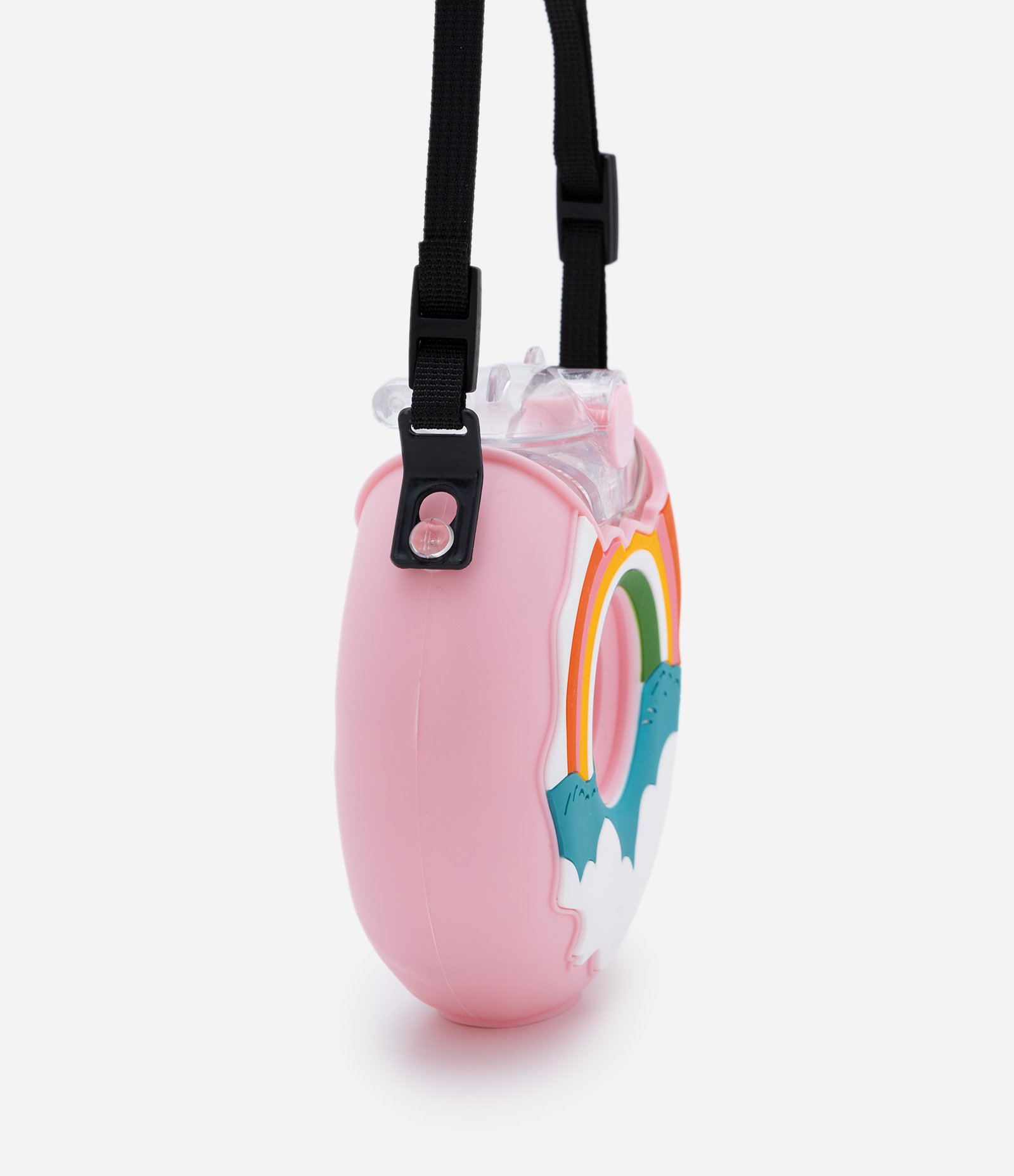 Garrafa Redonda em Formato de Arco-íris com Alça Larga 420ml Rosa 2