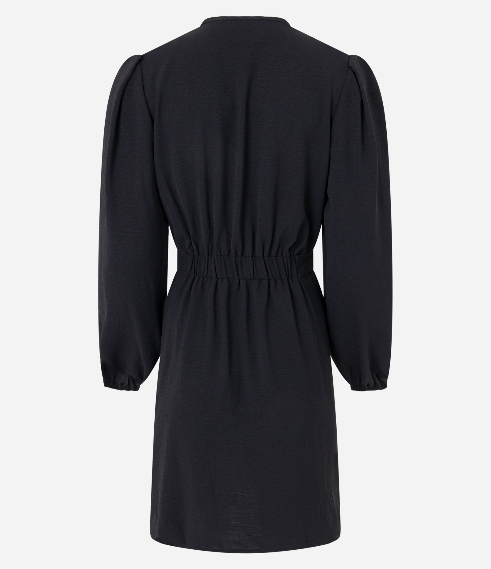 Vestido Curto com Textura Airflow e Manga Bufante Preto 7