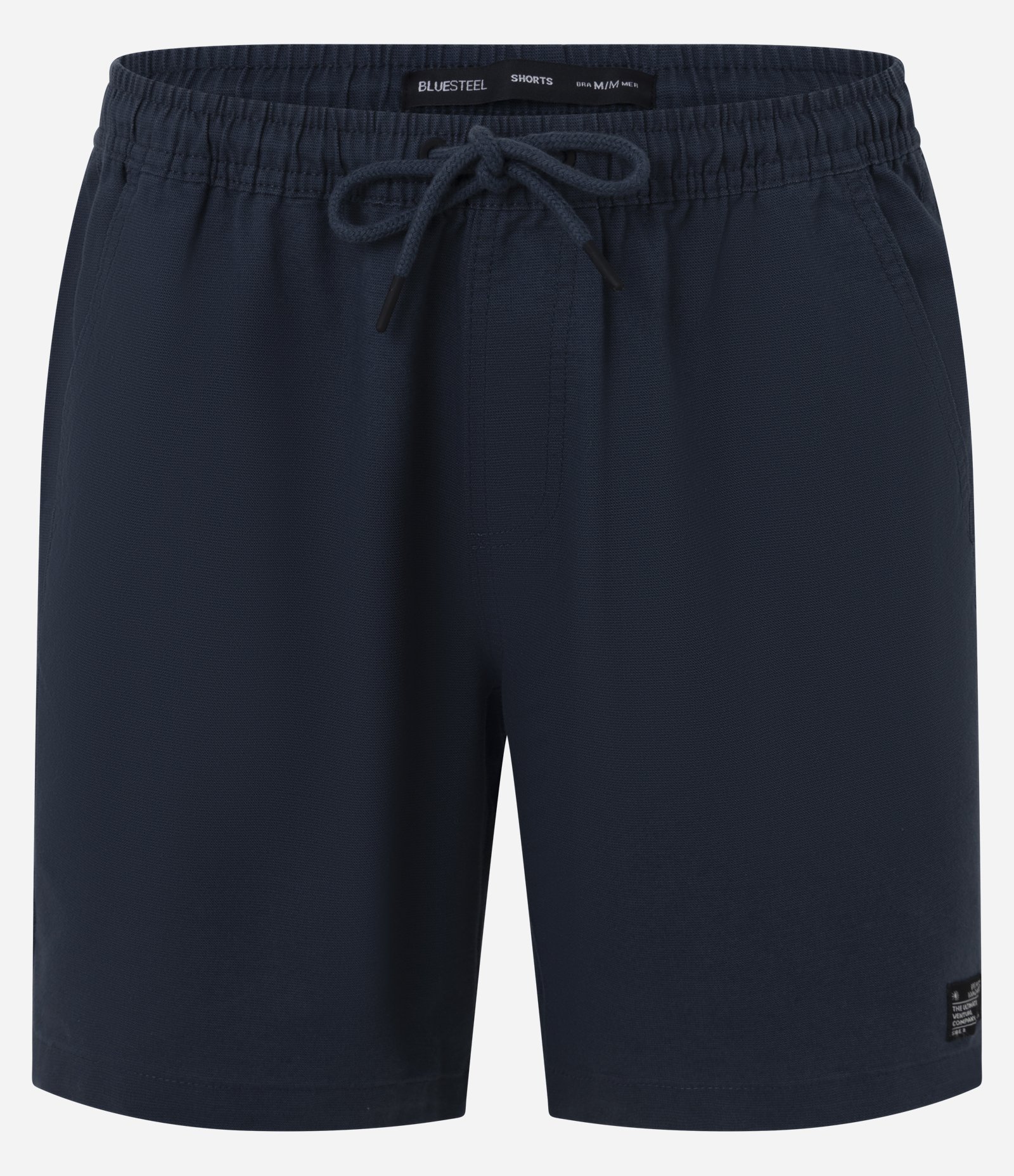 Bermuda Texturizada com Cós Elástico e Cordão para Ajuste Azul 7