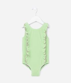 Maiô Infantil Texturizado com Babadinhos - Tam 1 a 4 Anos