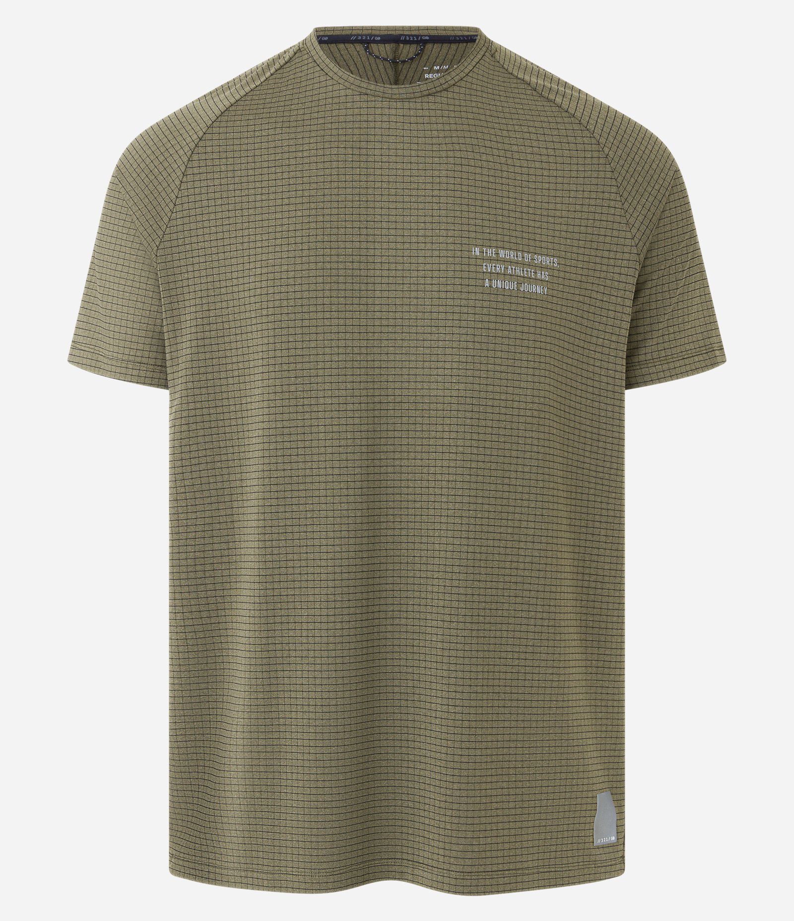 Camiseta com Texturização e Estampa Lettering Verde 7