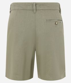 Bermuda de Alfaiataria em Viscolinho com Bolsos