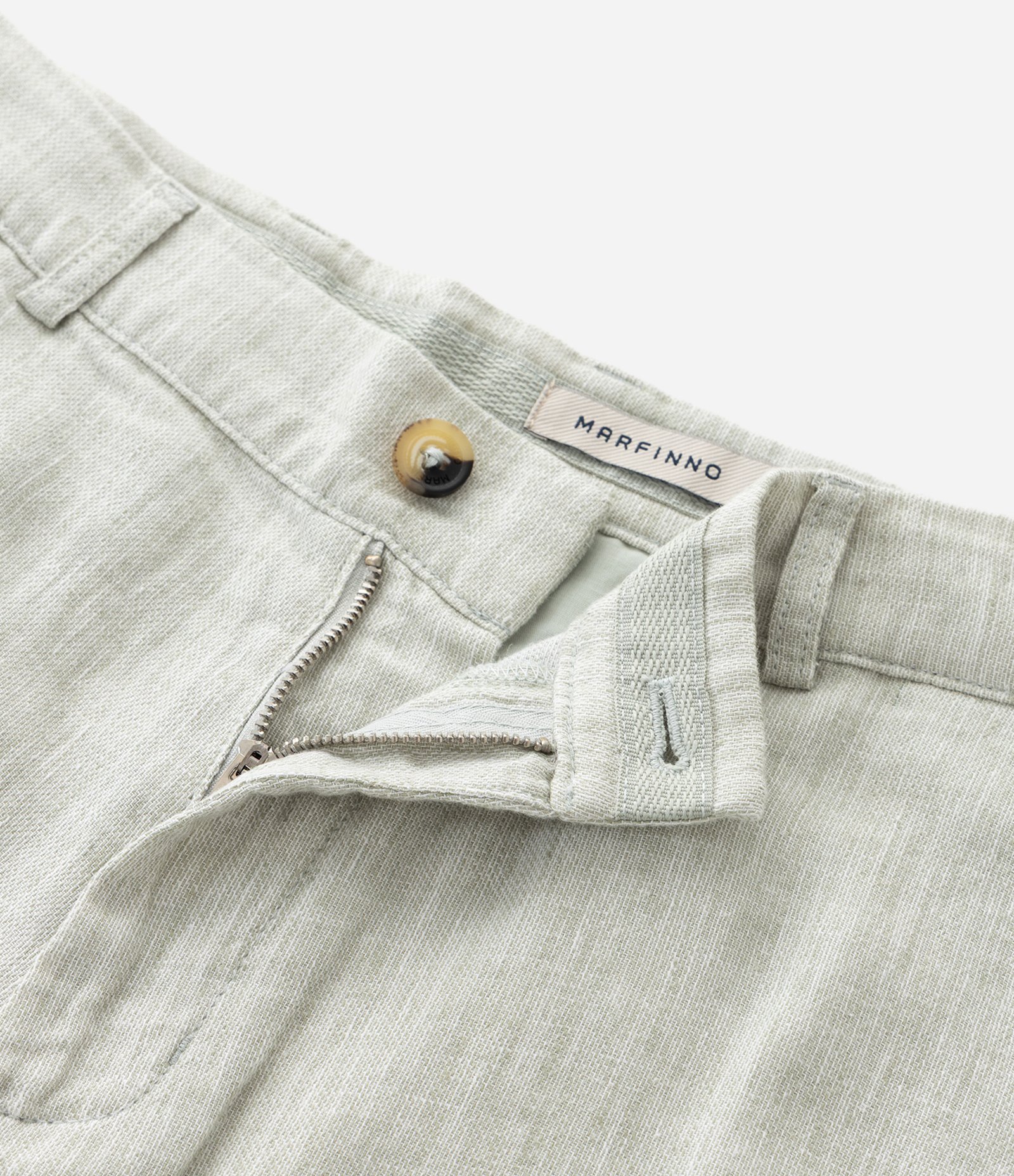 Bermuda Slim Texturizada em Linho com Algodão Verde Claro 8