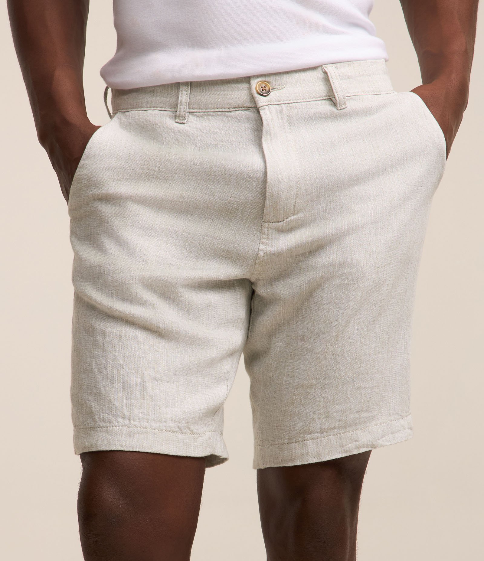 Bermuda Slim Texturizada em Linho com Algodão Verde Claro 3