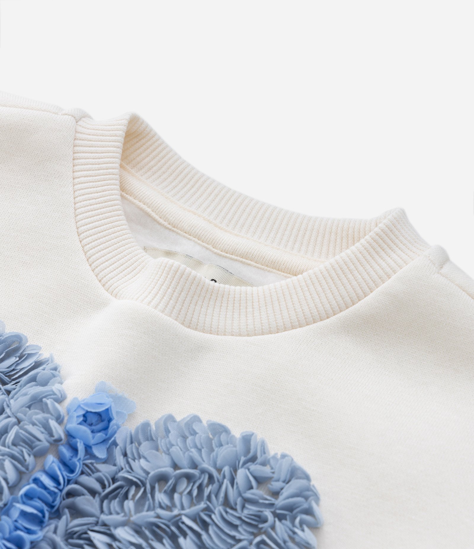 Blusão Infantil Em Moletom Com Bordado De Borboleta - Tam 1 a 5 Anos Off White 3